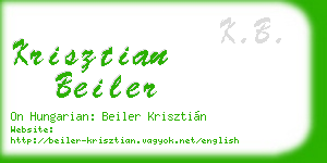 krisztian beiler business card